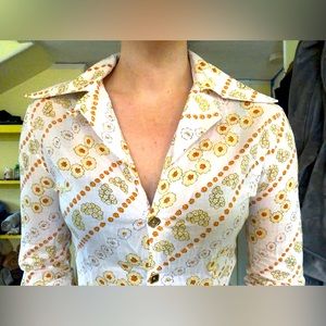 Vintage collared blouse XS